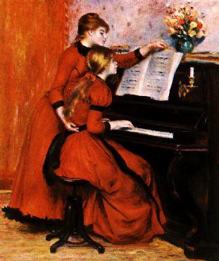 Pierre Renoir Two Young Girls at the Piano Germany oil painting art